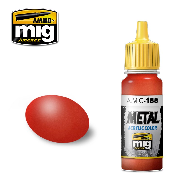 Details about   AMMO MIG METALLIC RED 0188 