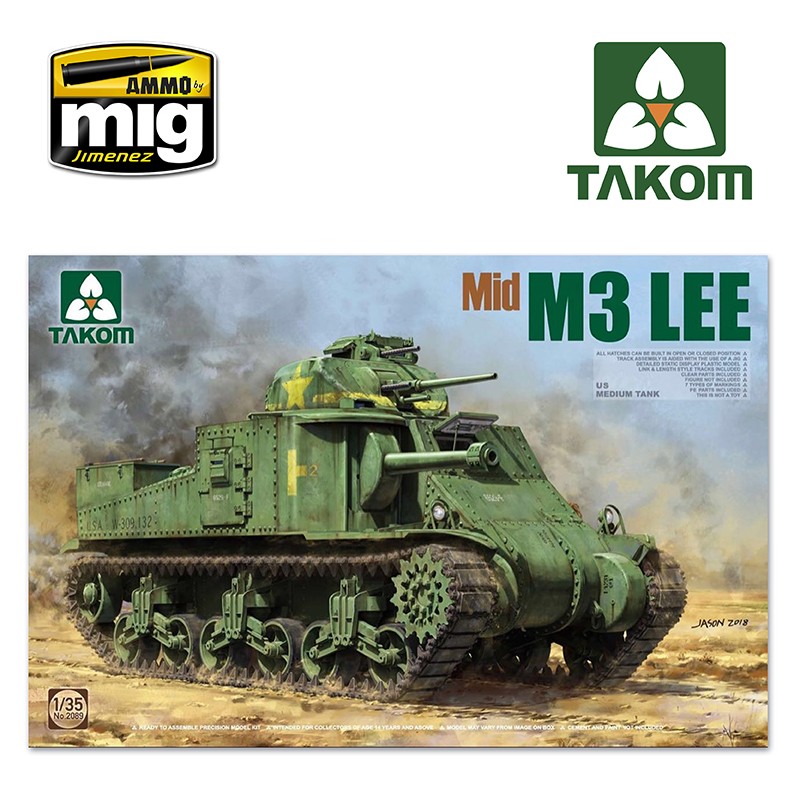 Takom 1/35 Scale US M3 Medium Tank Lee Early Parts Tree K from Kit No 2085