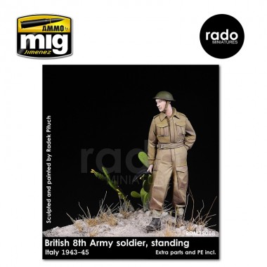 1/35 British 8th Army soldier standing, 1943-45