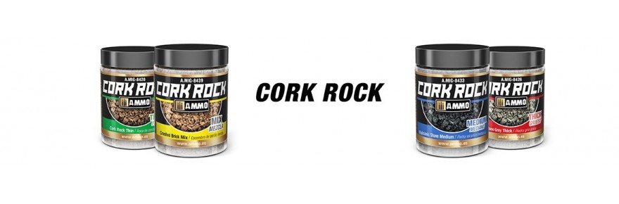 AMMO Cork Rock - corcho triturado para representar piedras y escombros